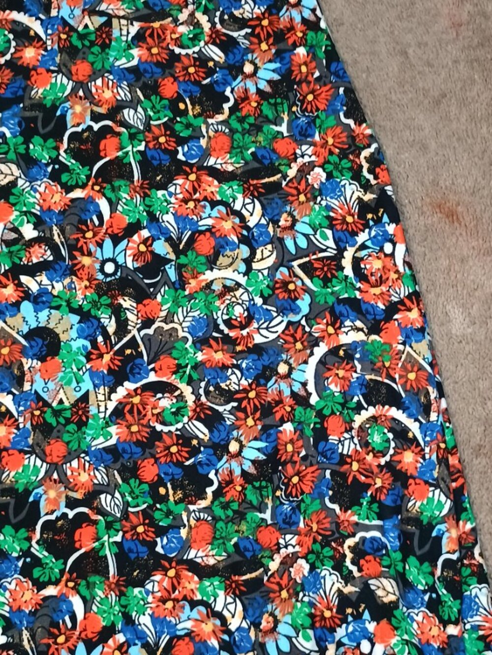 LuLaRoe/Carly Dress/Womens XS Floral Swing High Low Pocket NWT Comfy Travel Dres - Picture 9 of 11